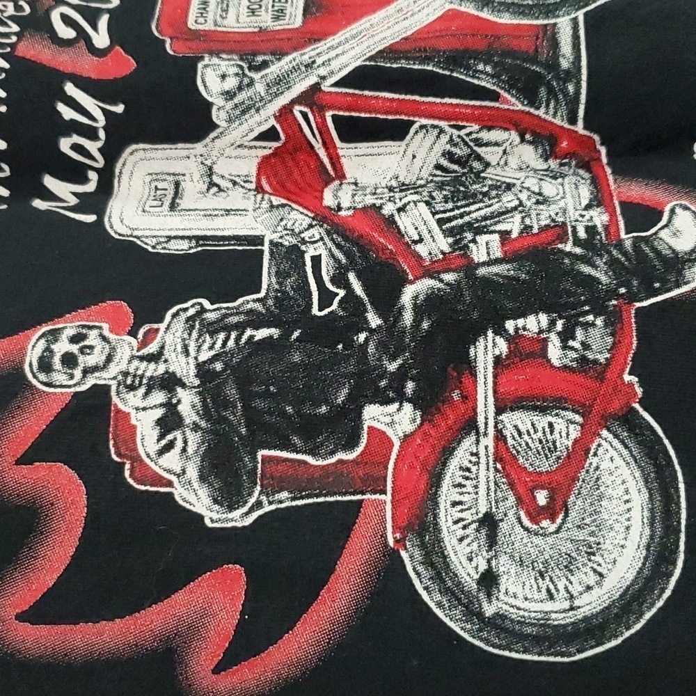 Vintage 2011 Port Dover Friday 13th -30th Anniversary Skeleton Biker Tee Size L - Picture 7 of 7